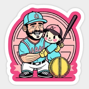 Softball dad Sticker